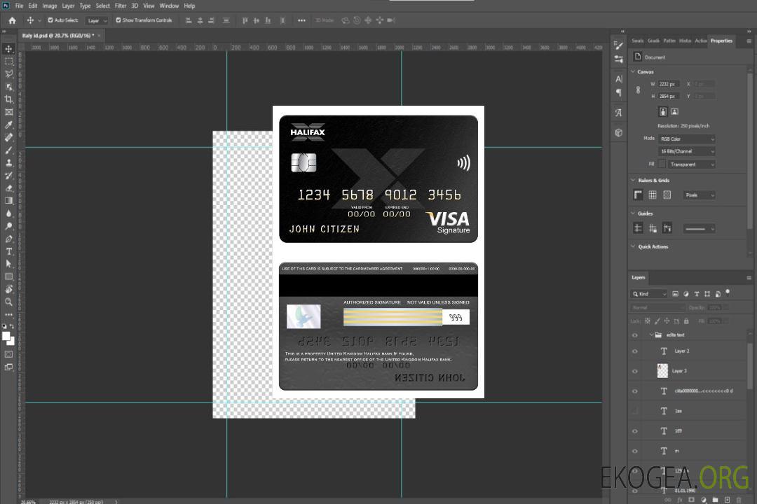 Carte de signature de visa bancaire d'Halifax au Royaume-Uni template Carte de signature de visa bancaire d'Halifax au Royaume-Uni template